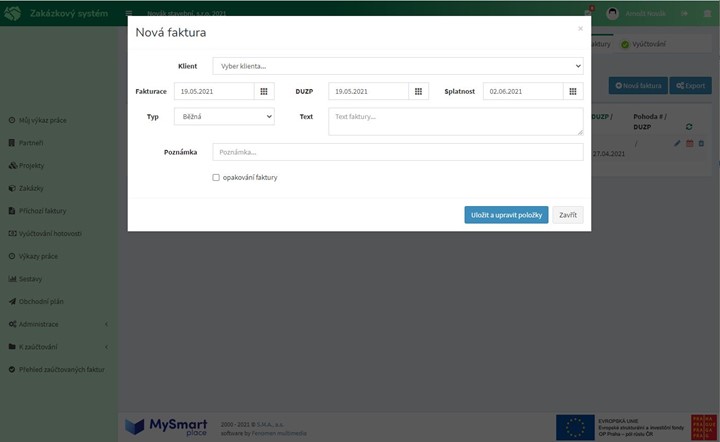 Exportní napojení na účetní software