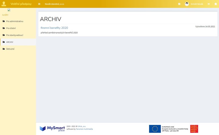 Archivace firemních dokumentů